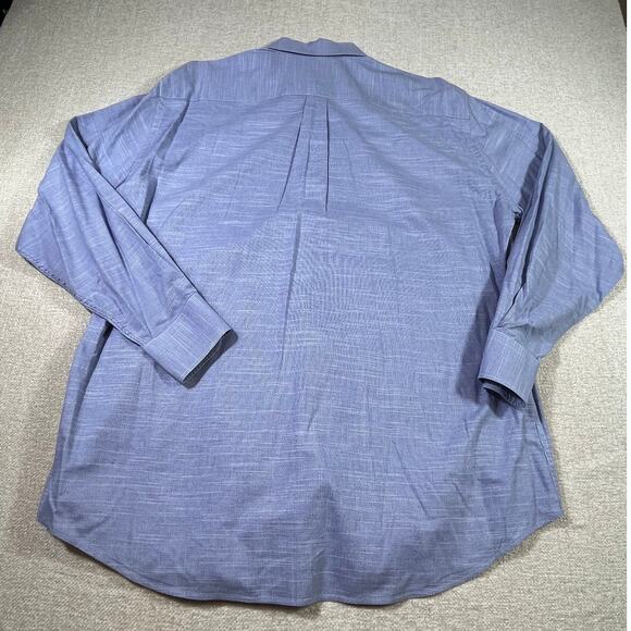 Peter Millar Men’s XL Blue Mini Check Long Sleeve Button Front Dress Shirt Golf - Picture 2 of 7